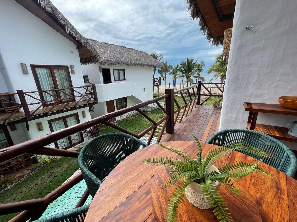 Ap Vila Mar Pé na areia com vista para o mar e piscina Barra Grande (Piaui) Exterior foto