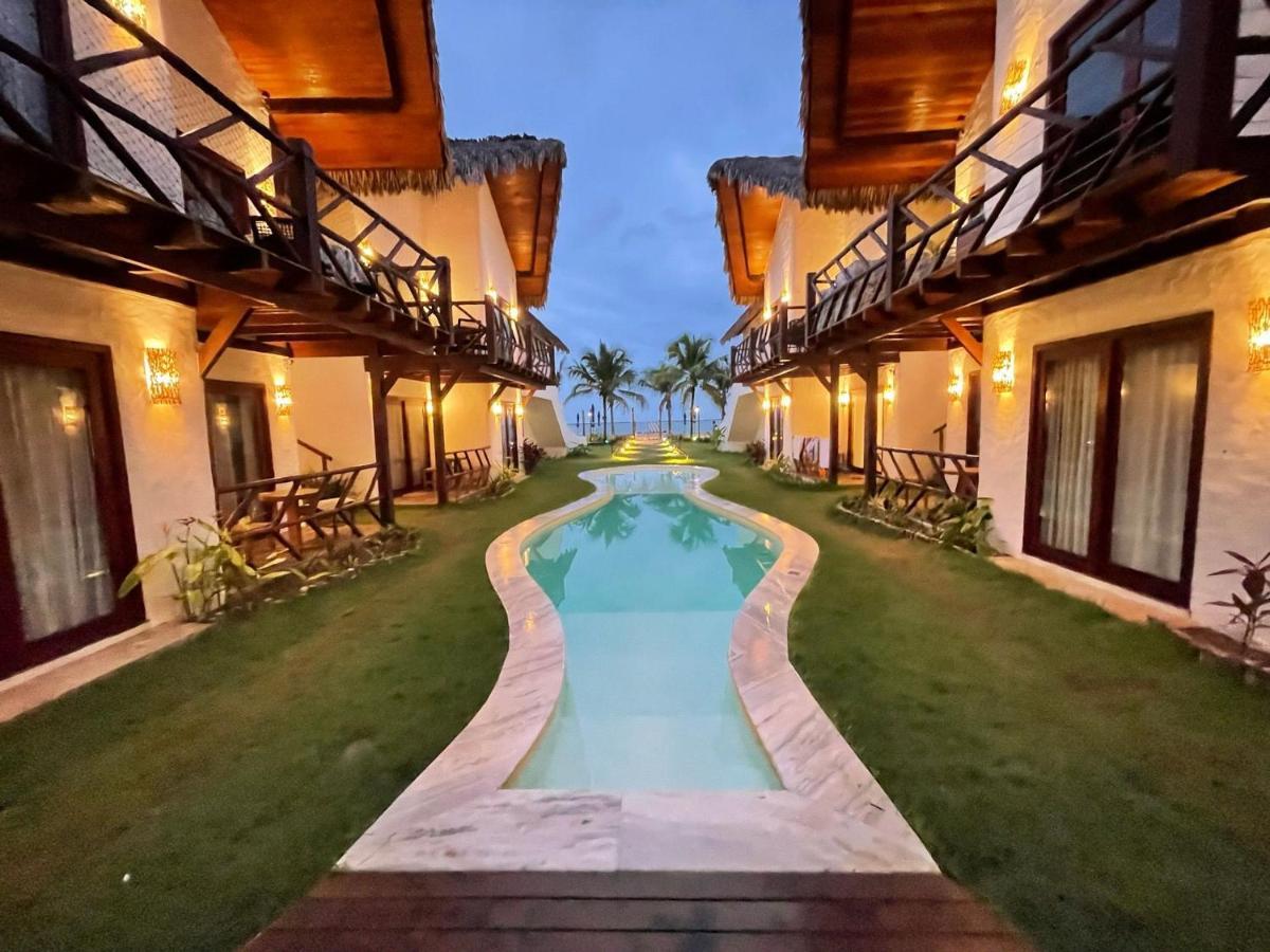 Ap Vila Mar Pé na areia com vista para o mar e piscina Barra Grande (Piaui) Exterior foto